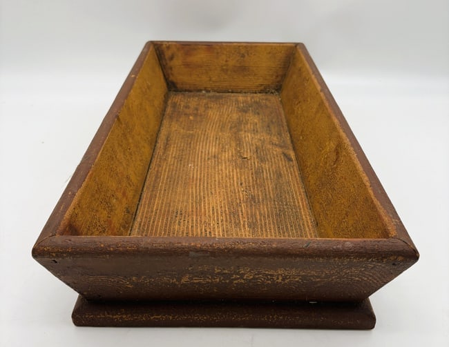 Primitive Large Wood Trencher Dough Box - 4
