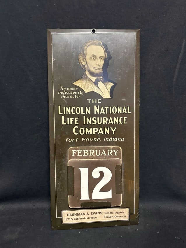 Rare1940's Lincoln National Life Insurance Co Calendar Cushman & Evans Denver Co (1 of 3)