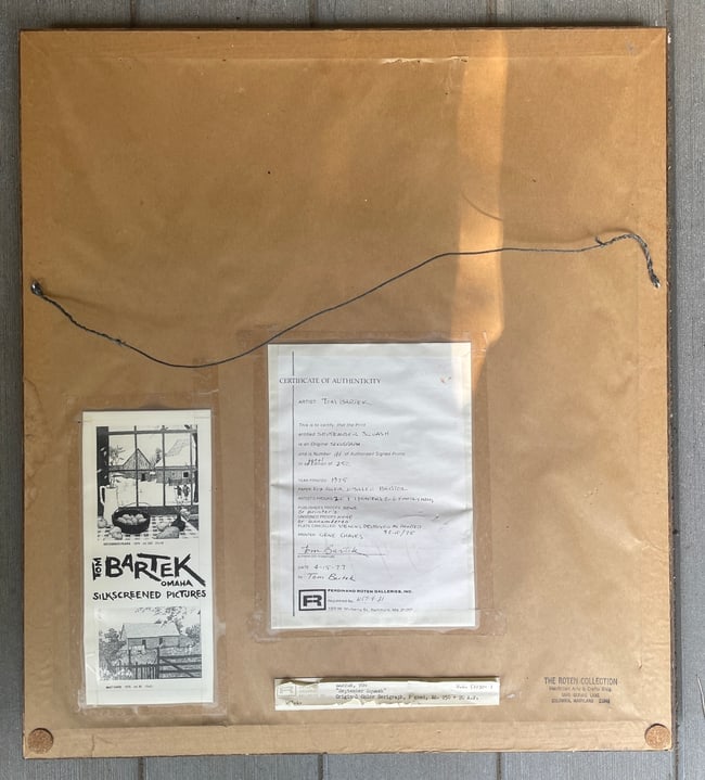 TOM BARTEK SERIGRAPH SUMMER SQUASH 1975 - 2