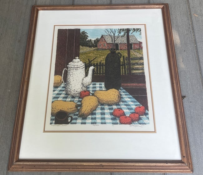 TOM BARTEK SERIGRAPH SUMMER SQUASH 1975 - 4