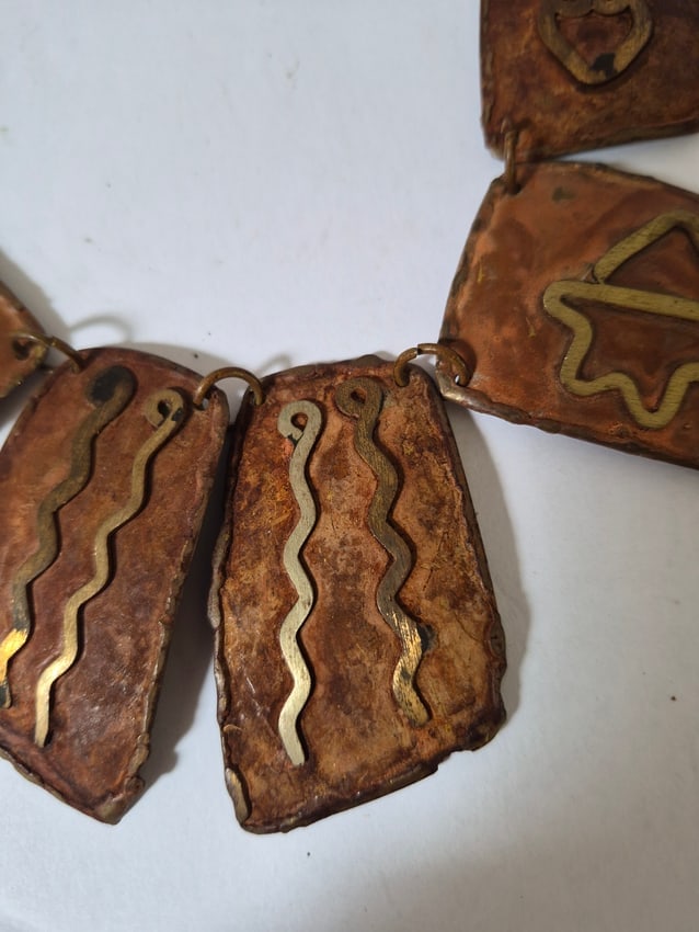 Copper and brass necklace - 2