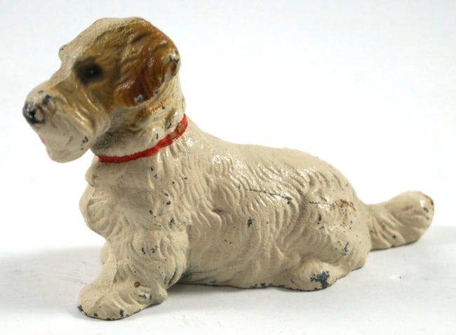 Sealyham Terrier Dog Cast Iron Hubley Paperweight (1 of 4)