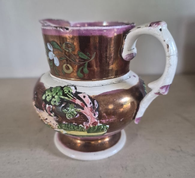 Early English small lustre pitcher - 2