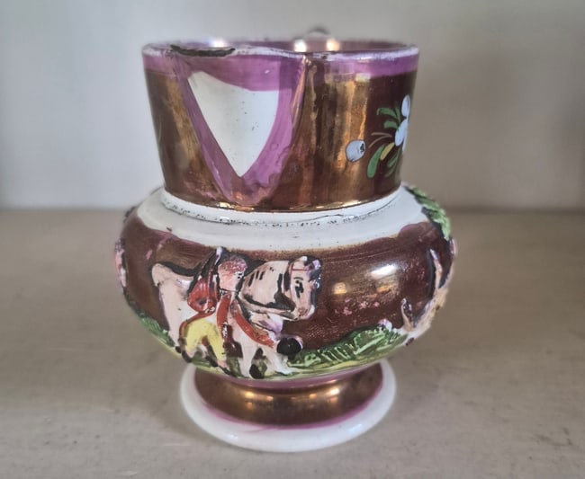 Early English small lustre pitcher - 3