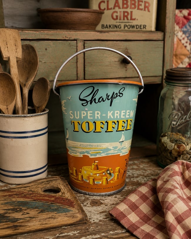 1920's Sharp's super-kreem toffee milk churn tin (1 of 8)