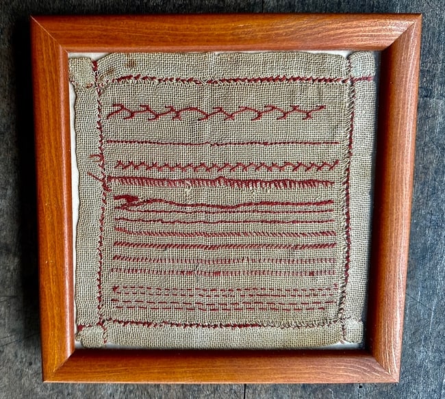 19th Century Needlework Practice Piece (1 of 2)