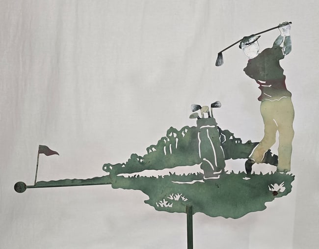 Vintage golfer weathervane - 5