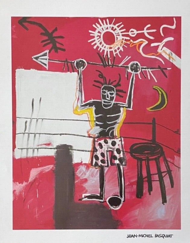 JEAN MICHEL BASQUIAT | SIGNED PRINT | MOUNTED IN NEW FRAME | READY FOR DISPLAY! - 2