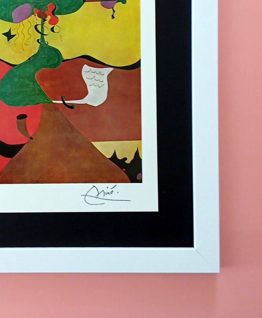 JOAN MIRO + BEAUTIFUL 1962 SIGNED PRINT "MRS. MILLS" + FRAMED + BUY IT NOW!! - 3