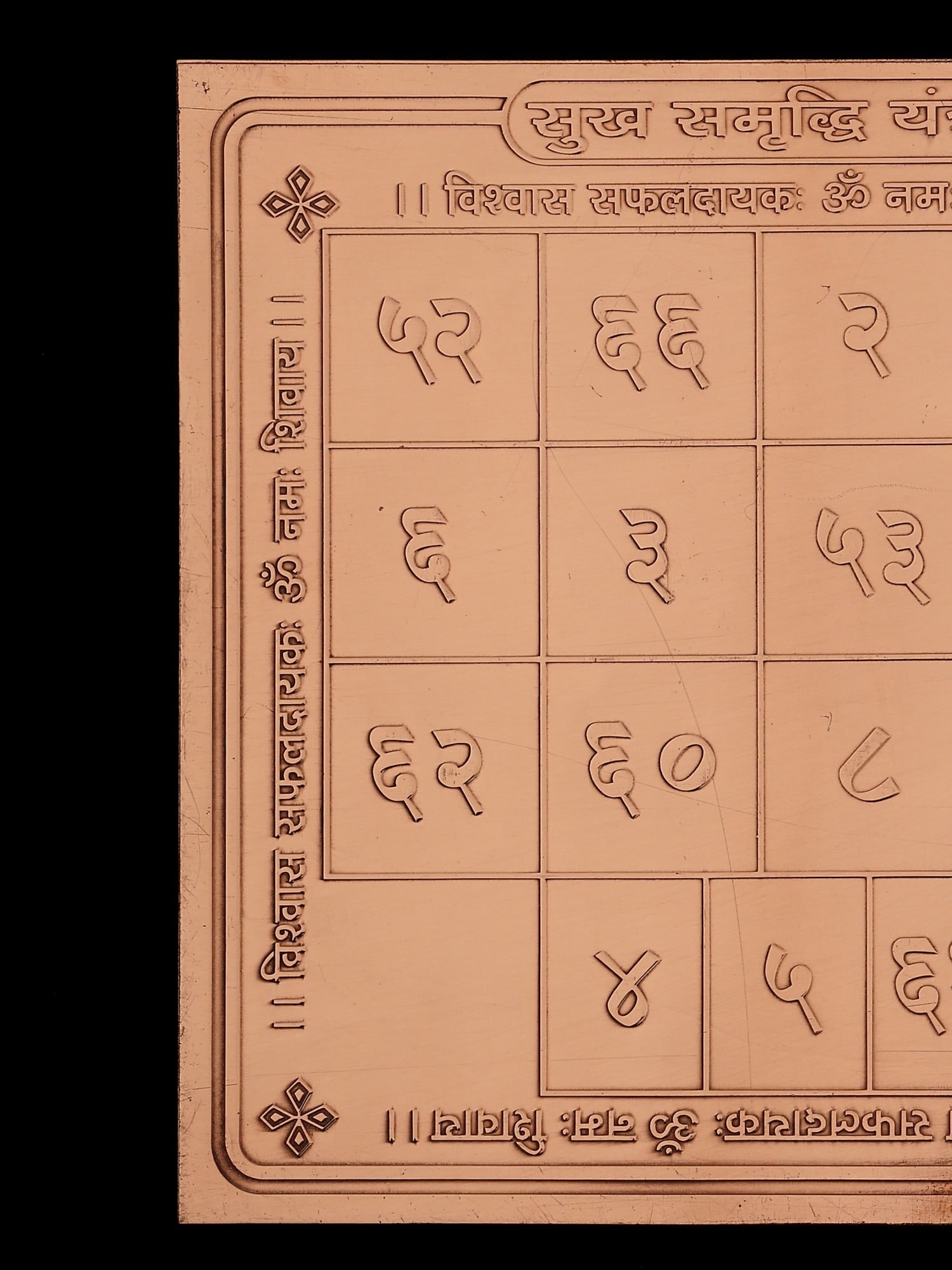 4" Sukh Samriddhi Copper Yantra for Prosperity & Happiness - 2