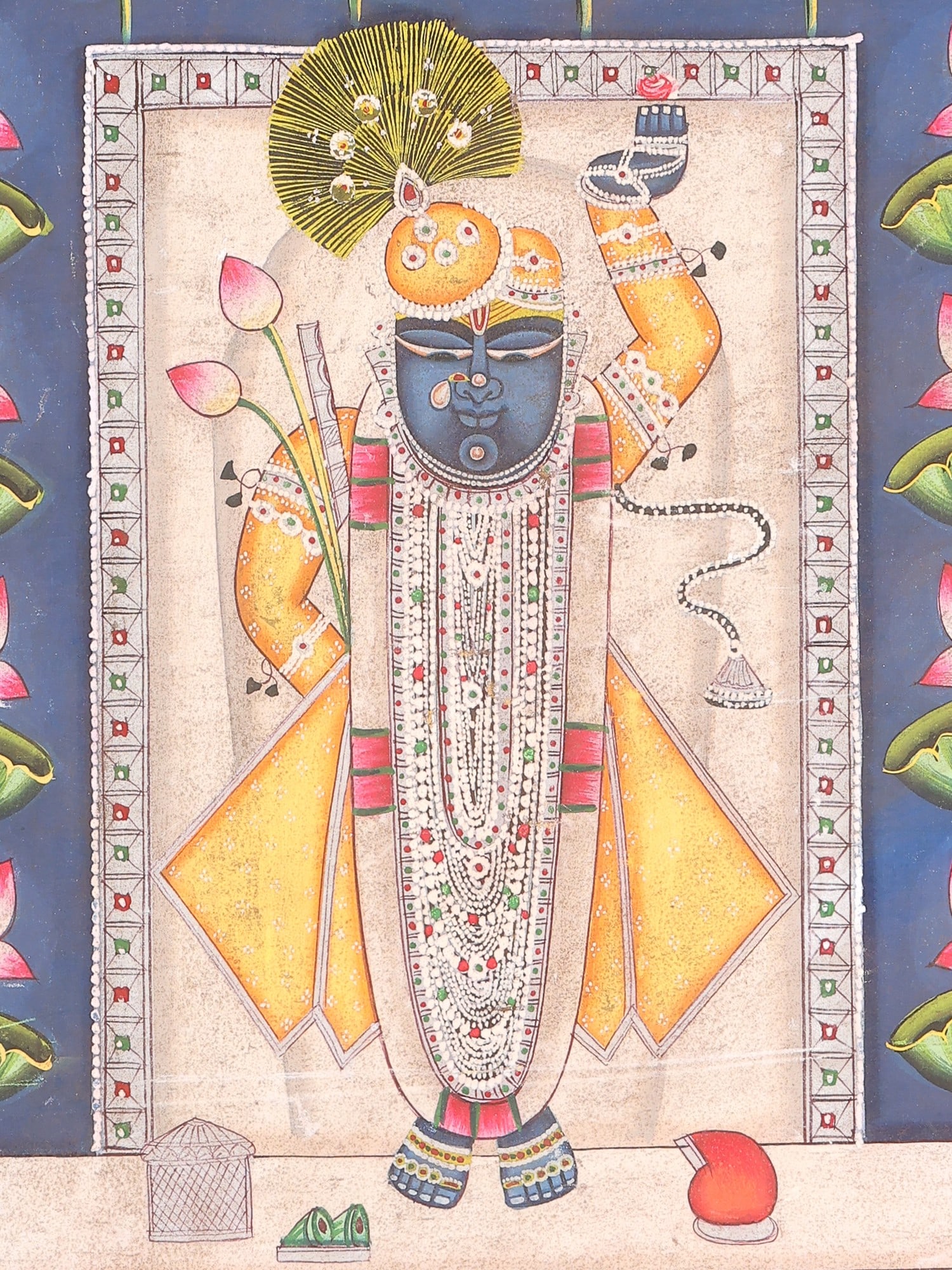 Shrinathji with Cows | Pichwai Painting - 2