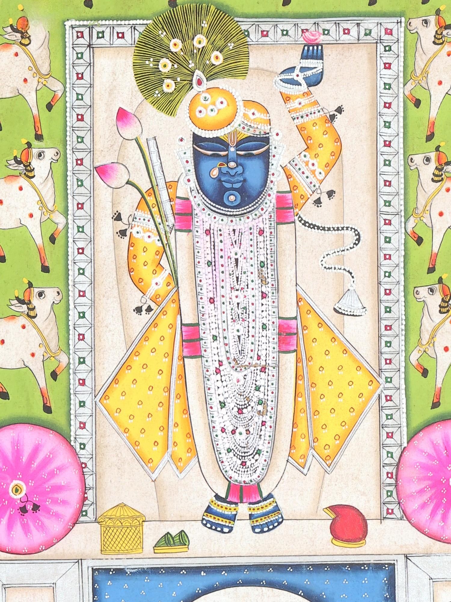 The Eternal Form of Nathdwara Krishna (Shrinathji) | Pichwai Painting - 2
