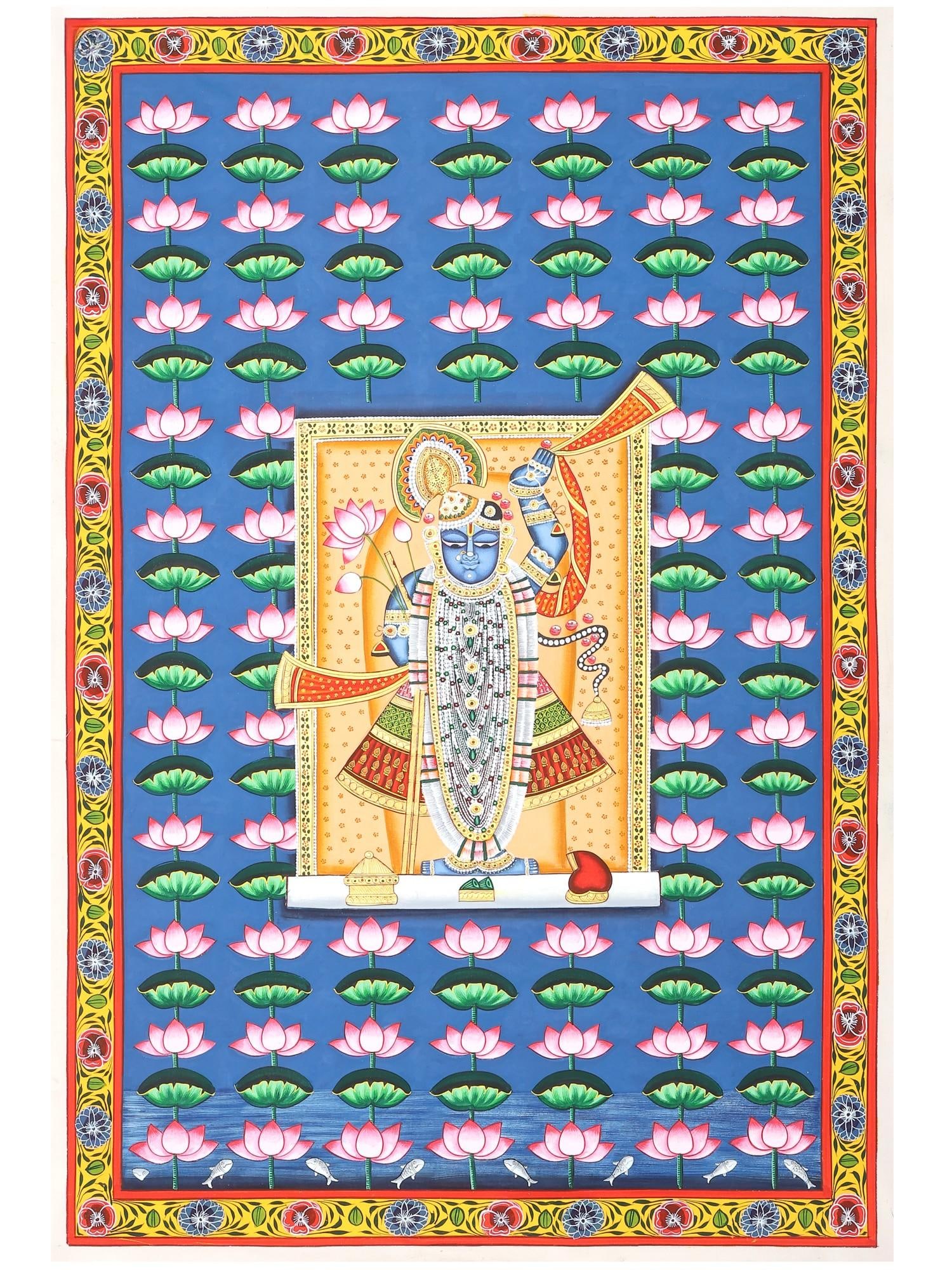 Shrinathji - Form of Lord Krishna | Pichwai Painting (1 of 2)
