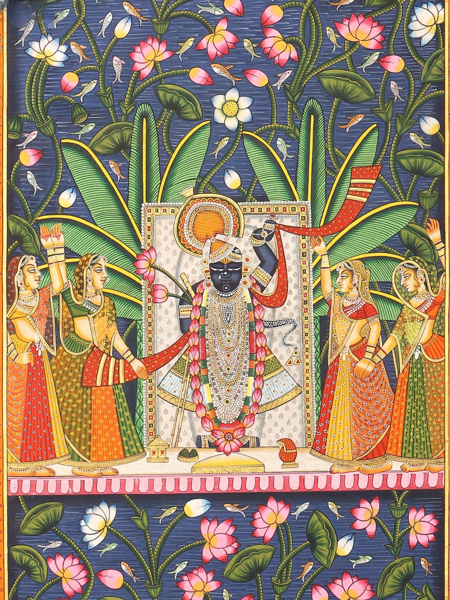 Divine Shrinathji Darshan | Pichwai Painting - 2