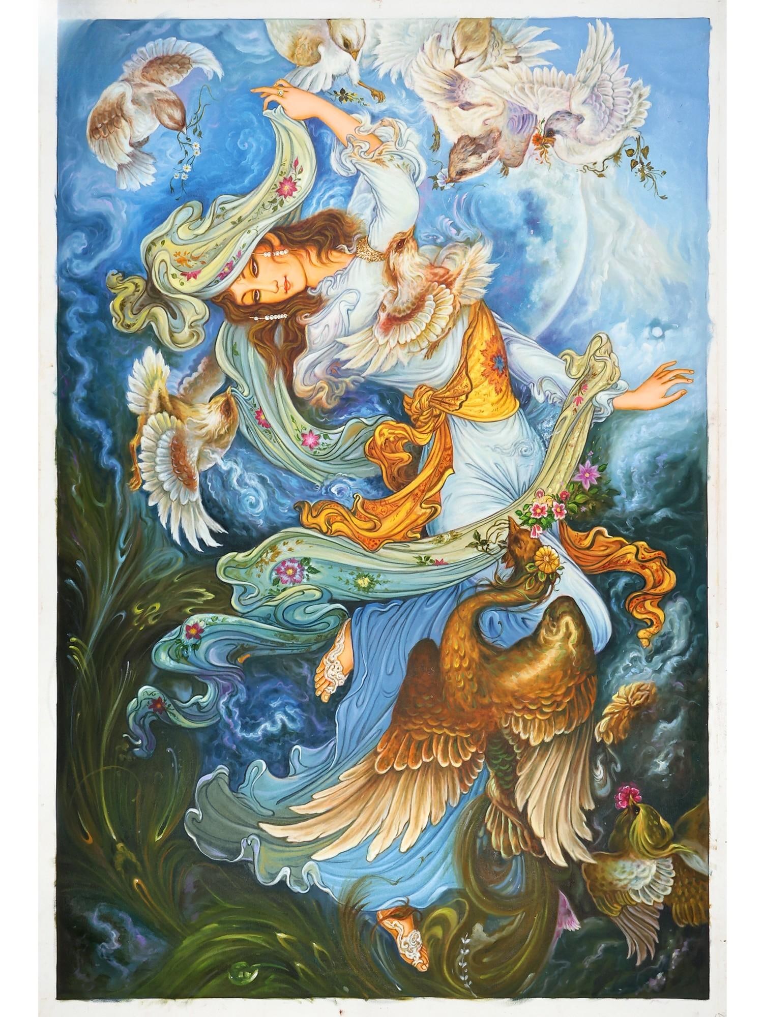 Dance of the Celestial Muse: Life-Size Oil on Canvas (1 of 2)