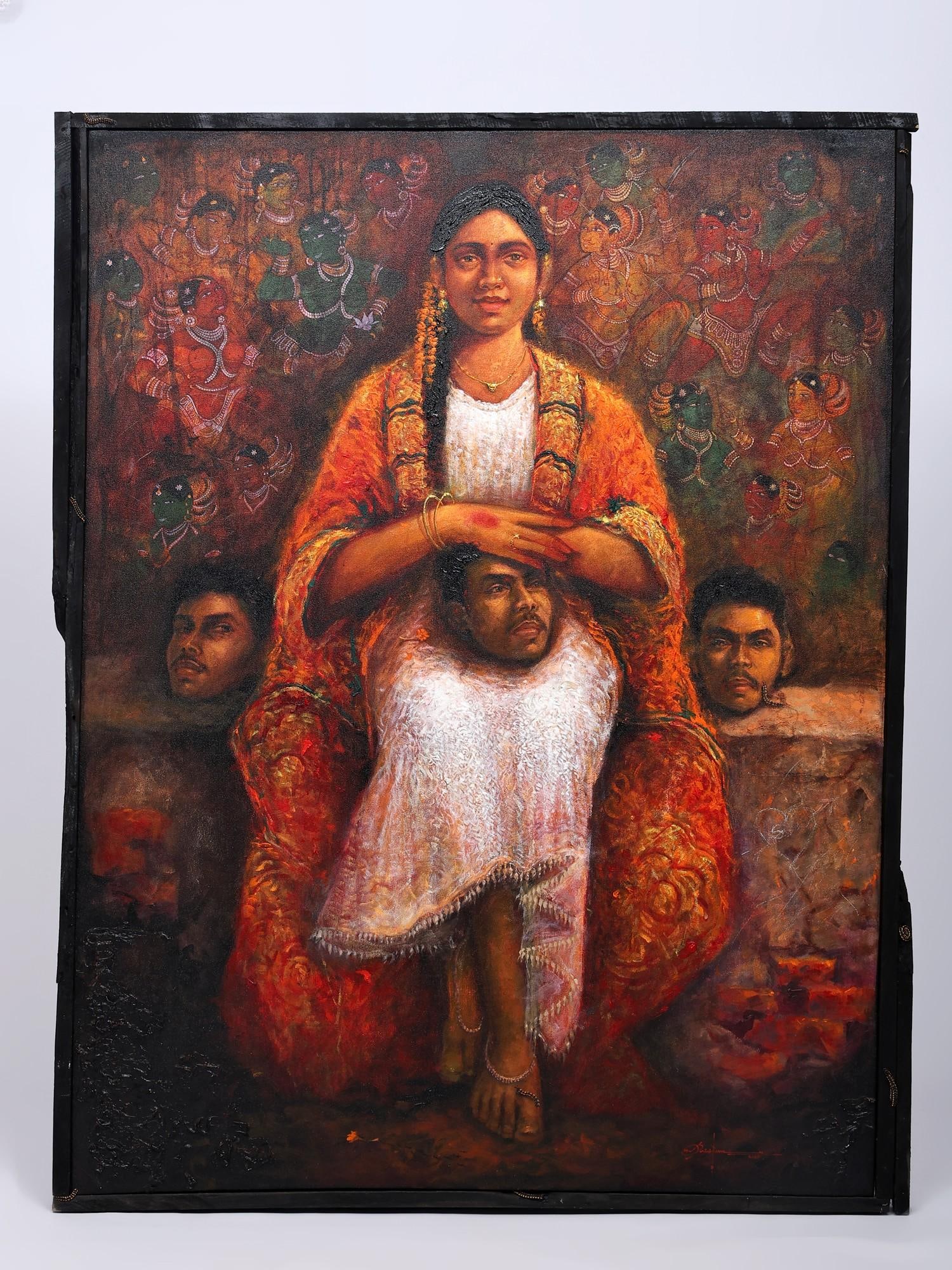 The Empress of Silent Voice | Oil on Canvas | Handmade Painting Without Frame: Title: The Empress of Silent Voice | Oil on Canvas | Handmade Painting Without Frame Description: Oil Paintings Reserve: $1,007.00 Shipping: Domestic: Shipping rates are determined by destin