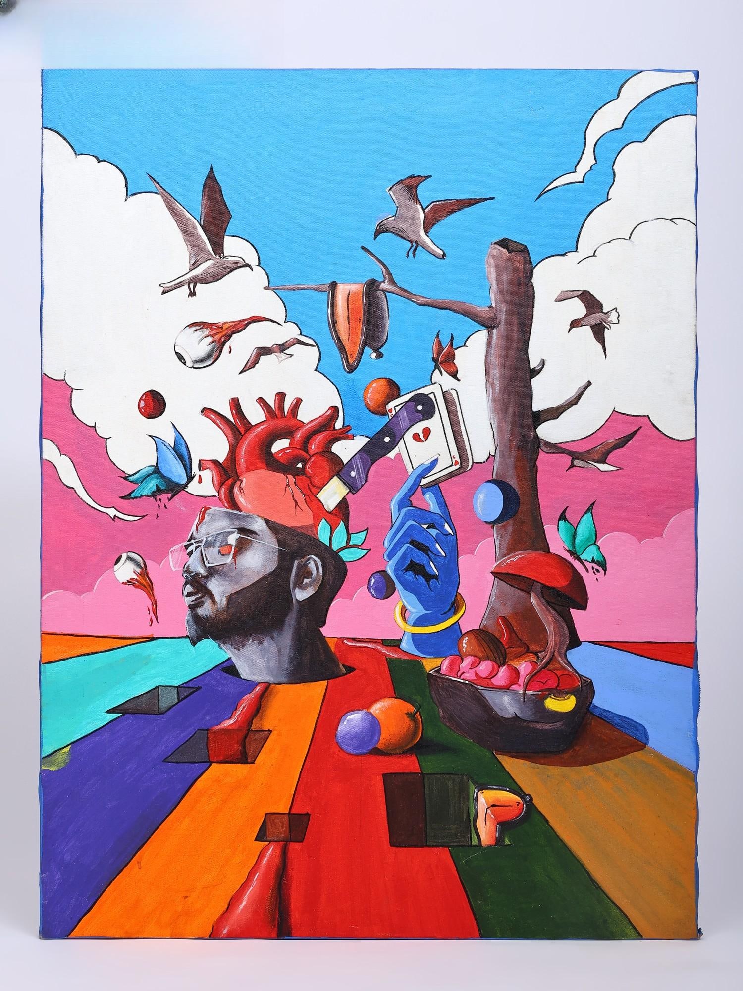 Life Moving Towards Darkness | Acrylic on Canvas | Handmade Painting: Title: Life Moving Towards Darkness | Acrylic on Canvas | Handmade Painting Description: Oil Paintings Reserve: $388.00 Shipping: Domestic: Shipping rates are determined by destination Inter