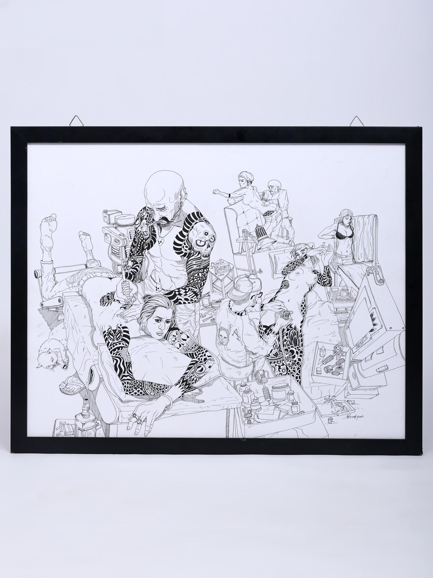 Symbol of Transformation - A Changing Era | Pen Art on Paper | Handmade Painting | With Frame (1 of 2)