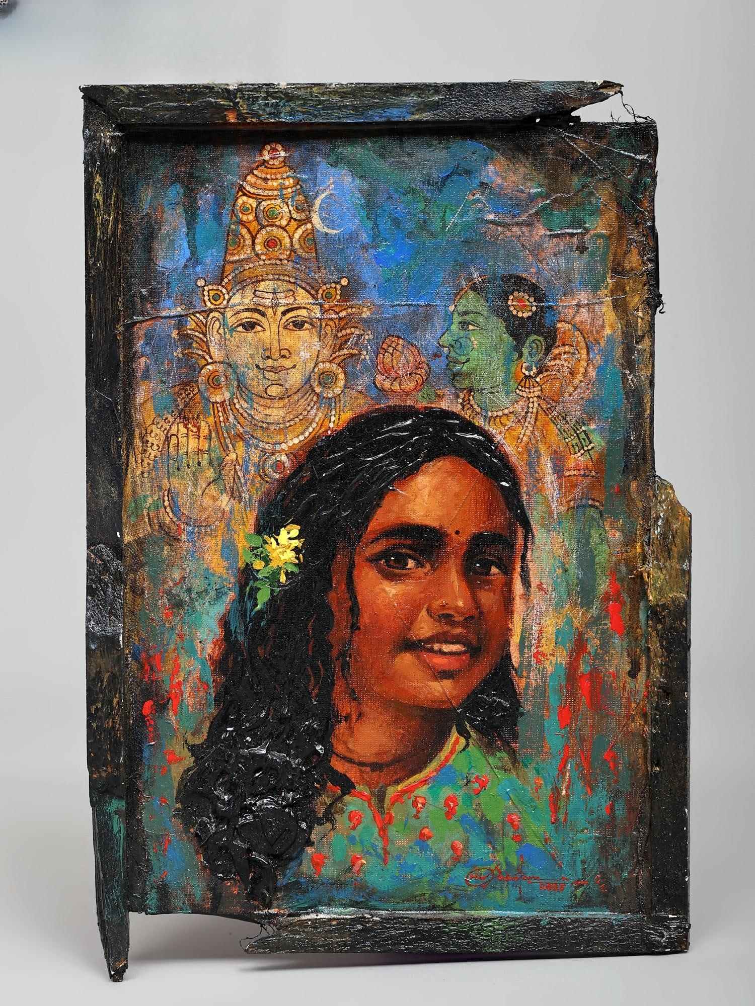 Spiritual Connection of Devotee | Oil on Canvas | Handmade Vintage Painting: Title: Spiritual Connection of Devotee | Oil on Canvas | Handmade Vintage Painting Description: Oil Paintings Reserve: $181.00 Shipping: Domestic: Shipping rates are determined by destinatio