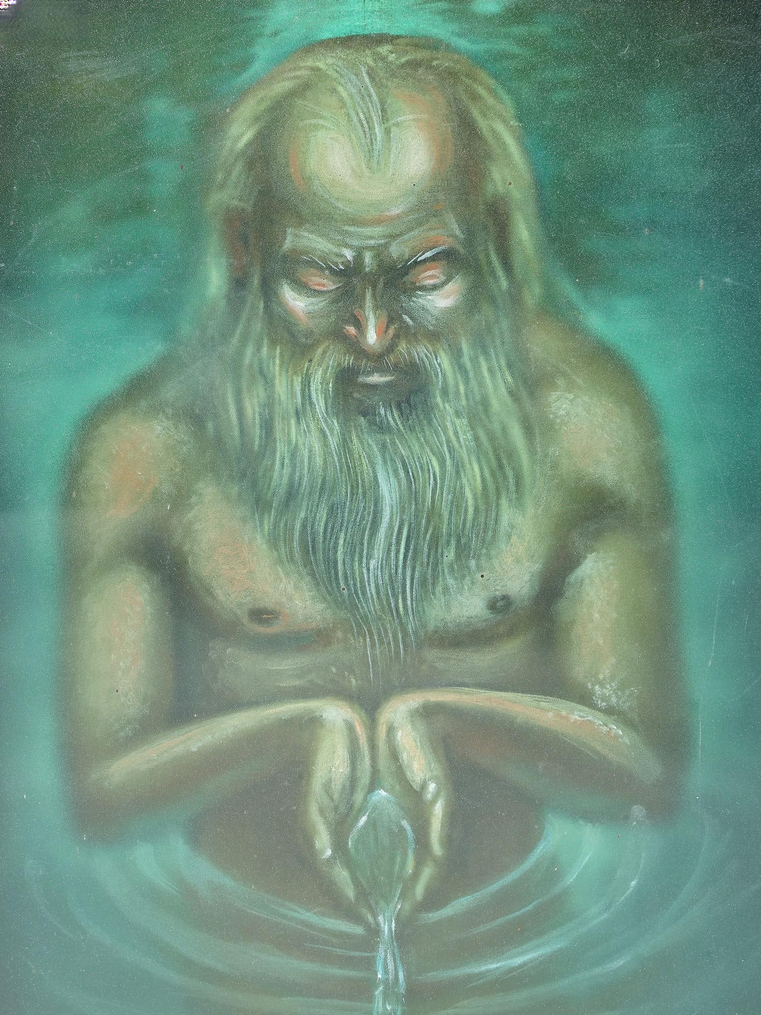 The Ascetic’s Purification to Meet The Pure | Framed Oil Painting - 2