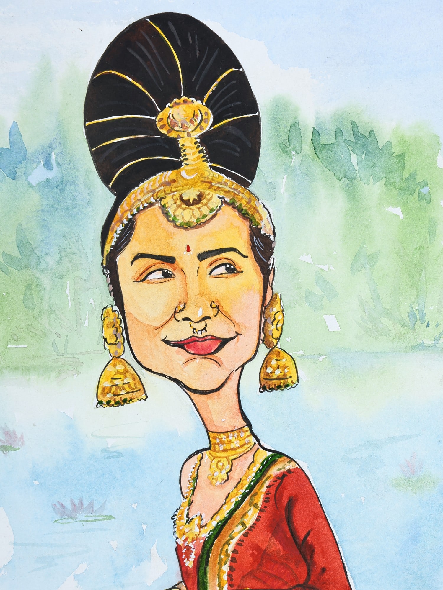 Queen of Mahishmathi (Caricature) - 2