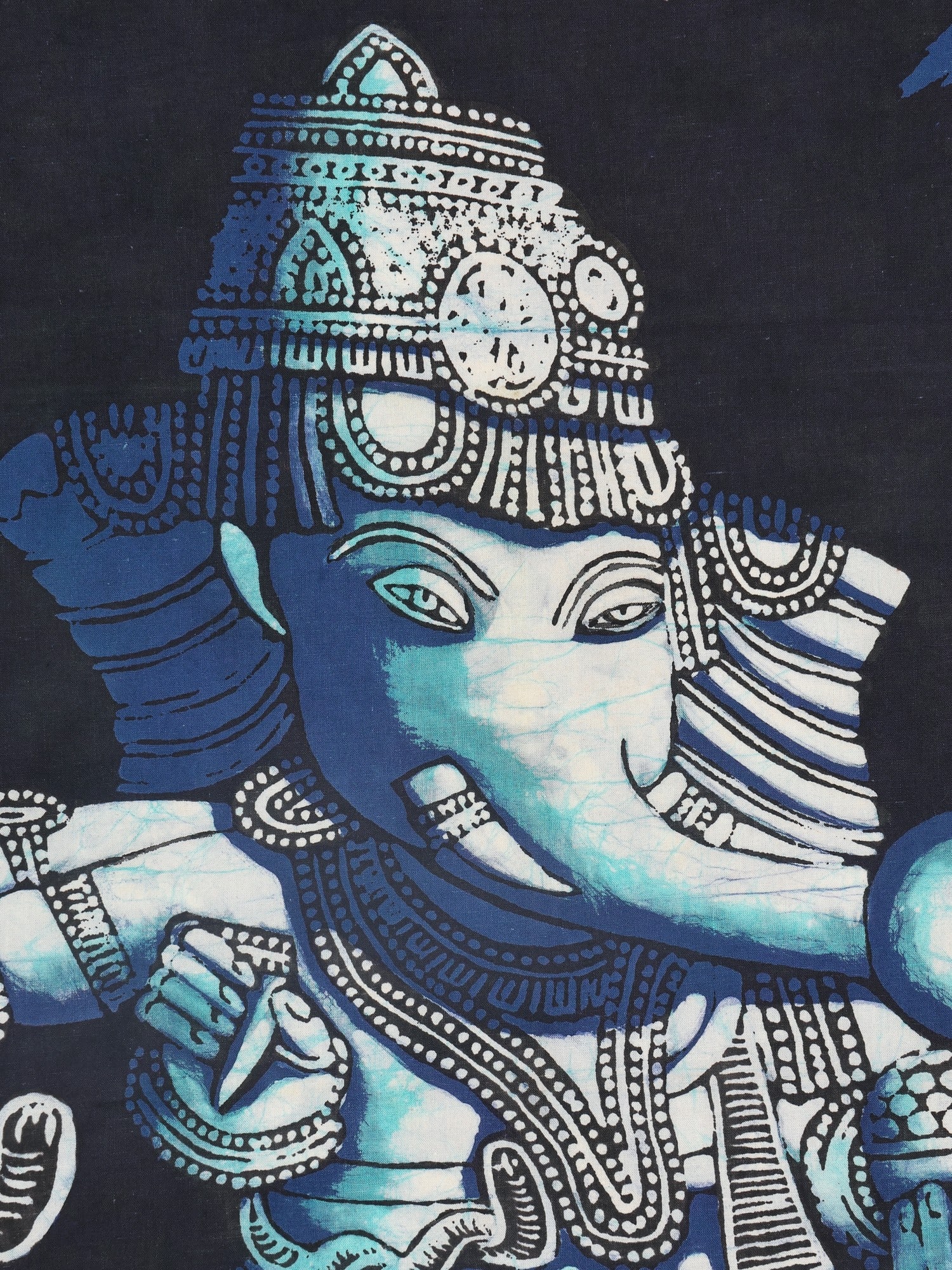 Lord Ganesha on Mushak | Batik Painting - 2