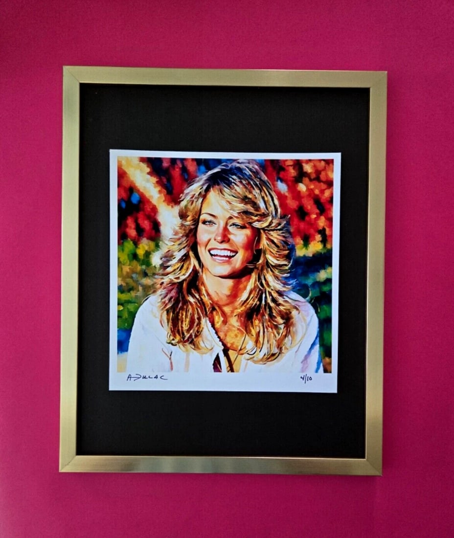 ALEXANDER DULAC | FARRAH FAWCETT Hand Signed Authentic Print Ed. of 10 | COA: My art is a celebration of the grandeur and splendor of the 21st century. Through my portraits, I seek to immortalize those who not only define but also inspire aspiration and luxury in our