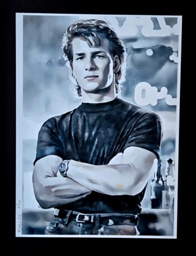ALEXANDER DULAC | PATRICK SWAYZE Hand Signed Authentic Print Ed.of 10 COA - 2