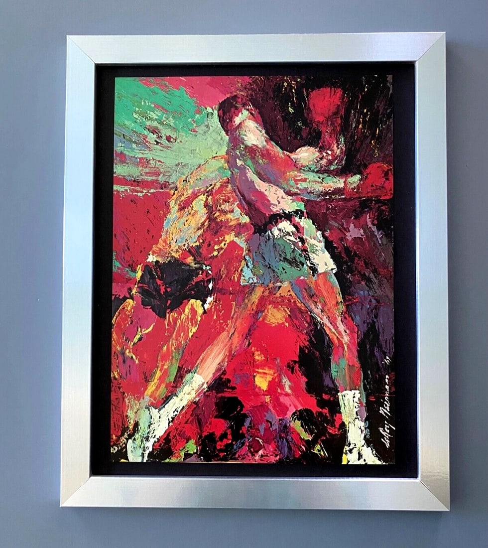 LeRoy Neiman " BOX " 1974 Signed Pop Art Mounted and Framed in New 11x14 LS: Beautiful and Scarce Original 1974 Print Leroy Neiman " BOX IN NYC " Signed on the Plate This piece is mounted on a 11 x 14 in. black acid free premium black board. Framed covers an area of 15x12in.