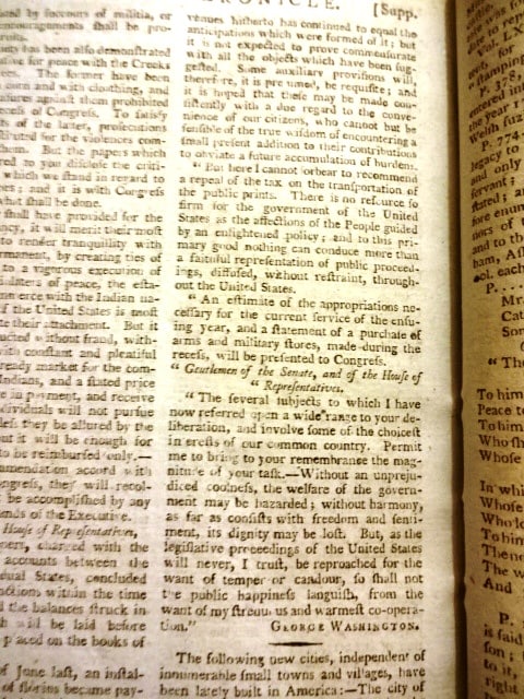 1793 George Washington State of the Union Address - 4