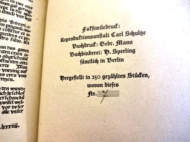 1925 Limited Private Press German Incunable - 3