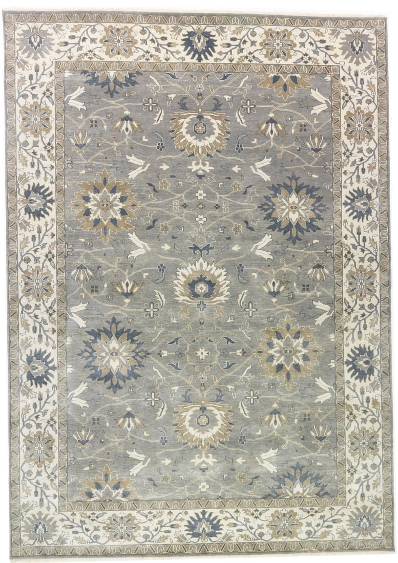 Taupe Floral Osh Chobi 10X14 Peshawar Oriental Rug (1 of 18)