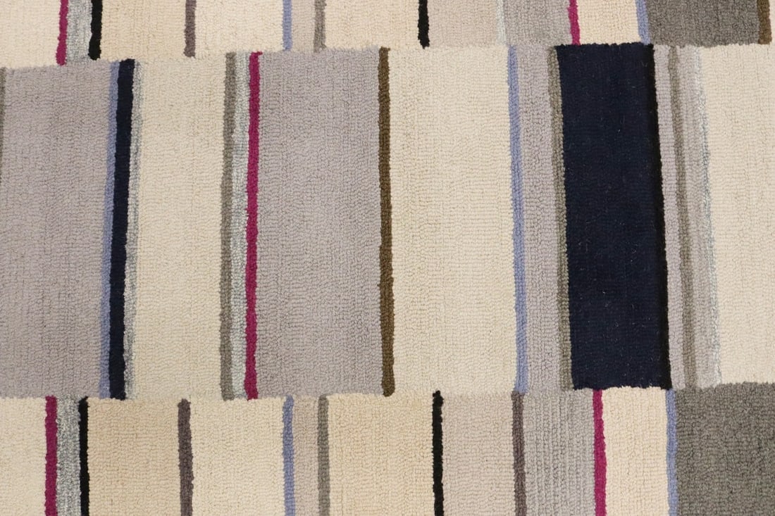 Multicolored Stripes 5X8 Hand-Tufted Modern Rug - 10