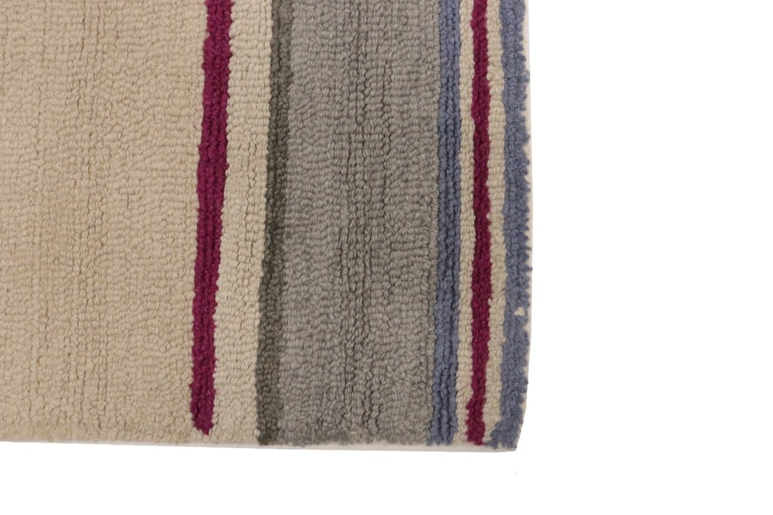 Multicolored Stripes 5X8 Hand-Tufted Modern Rug - 11