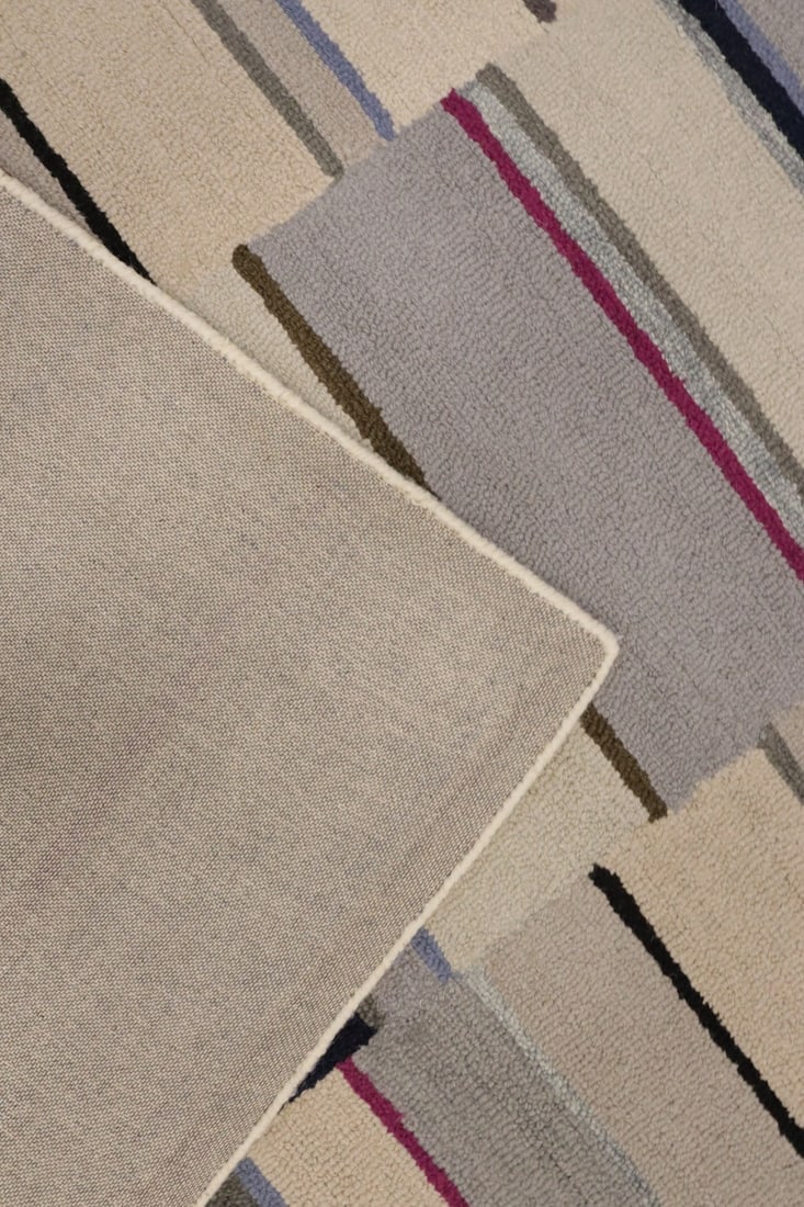 Multicolored Stripes 5X8 Hand-Tufted Modern Rug - 13