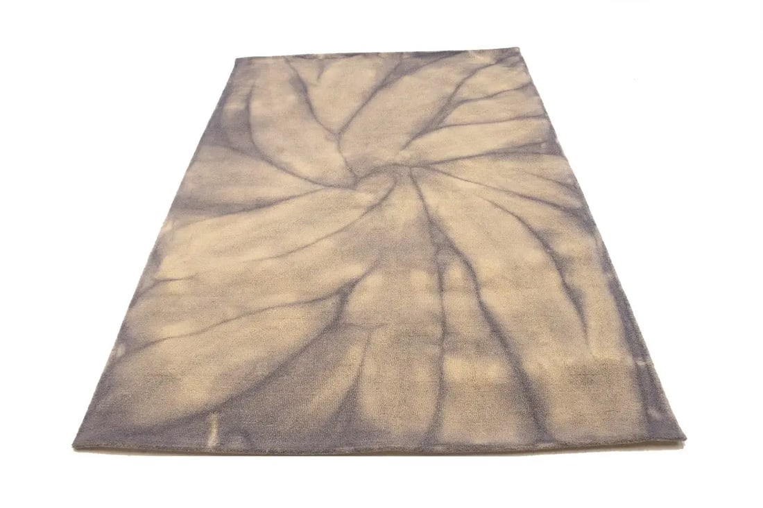 Pastel Purple Tie-Dye 5X8 Hand-Tufted Modern Rug - 3