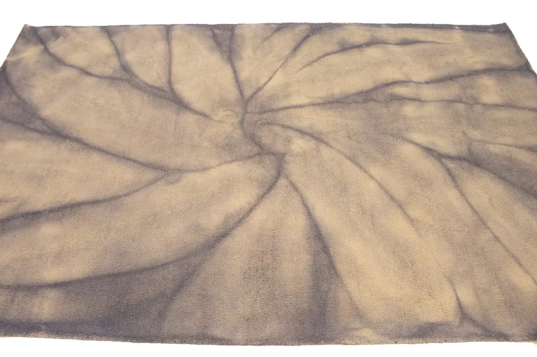 Pastel Purple Tie-Dye 5X8 Hand-Tufted Modern Rug - 7