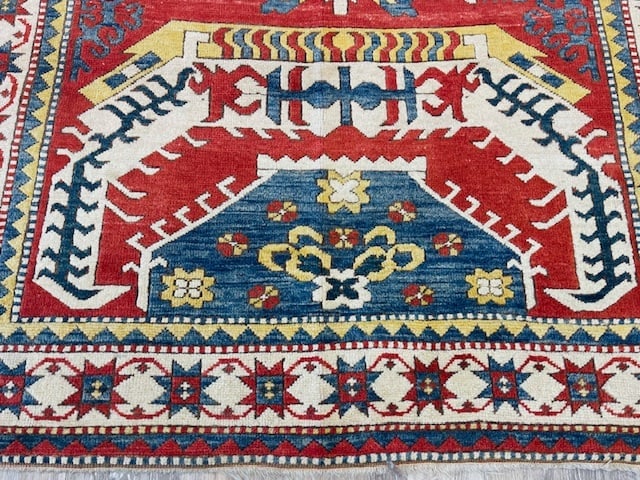 Older Eagle Kazak caucasian rug-2129 - 2