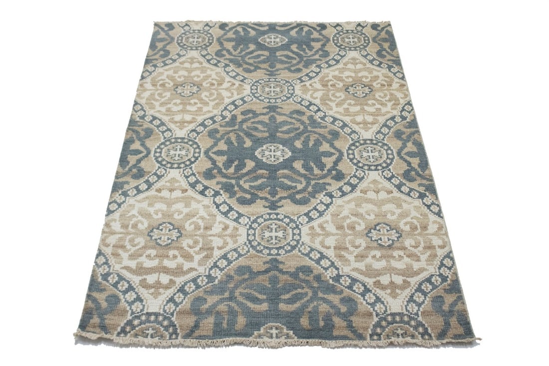 Muted Geometric 5X8 Modern Oriental Rug - 13