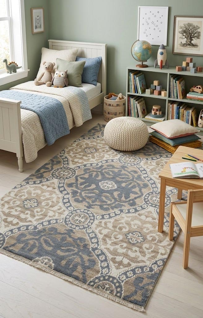 Muted Geometric 5X8 Modern Oriental Rug - 2