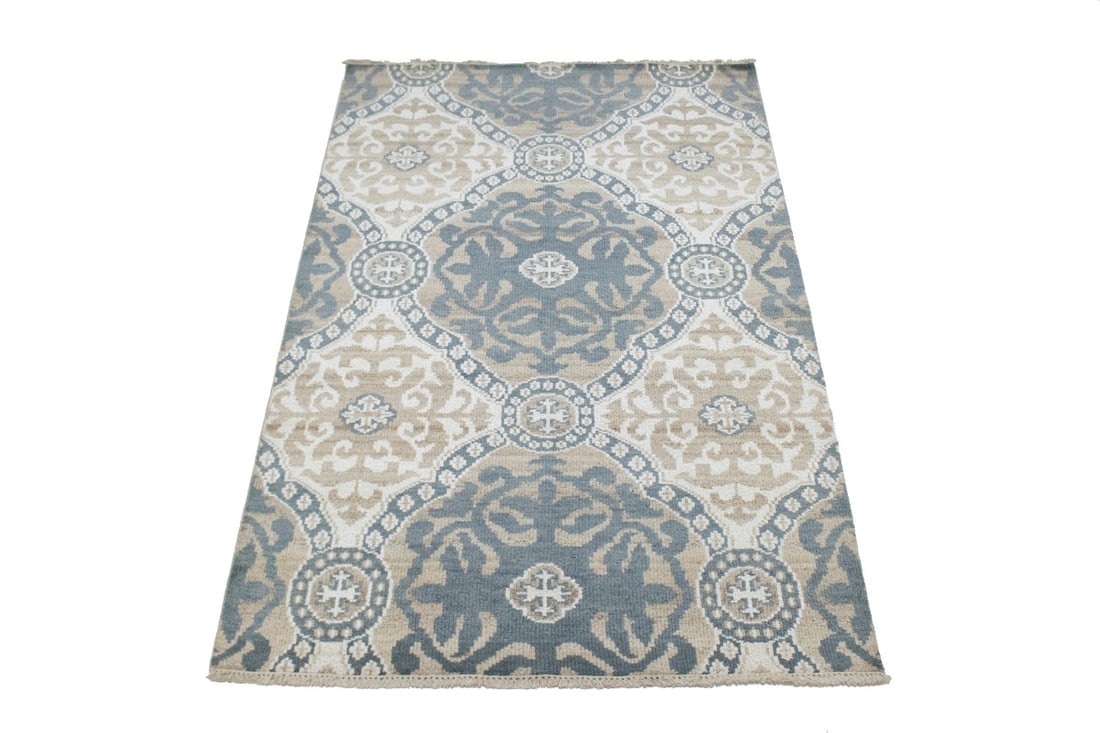 Muted Geometric 5X8 Modern Oriental Rug - 3