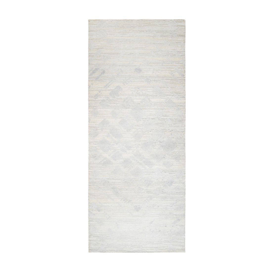 Modern Design Undyed Natural Wool Hand Knotted Ivory Wide Runner Rug: Title: Modern Design Undyed Natural Wool Hand Knotted Ivory Wide Runner Rug Description:This is a truly genuine one-of-a-kind. It has been Knotted for months and months in the centuries-old weaving