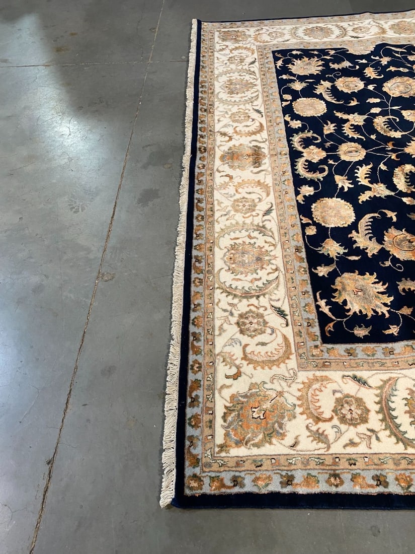 EXQUISITE SILK and WOOL RUG 9x12 - 5