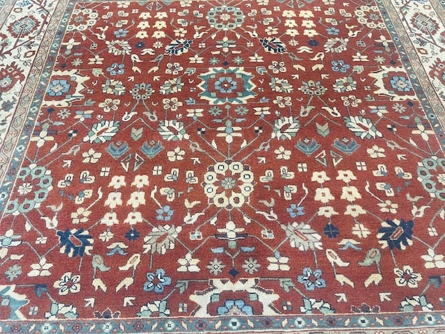 Square size Indo -Persian Serapi Rug-5293 - 4