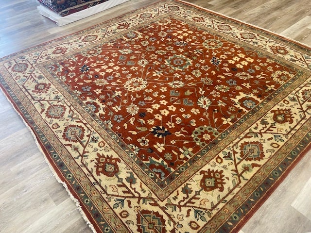 Square size Indo -Persian Serapi Rug-5293 - 7