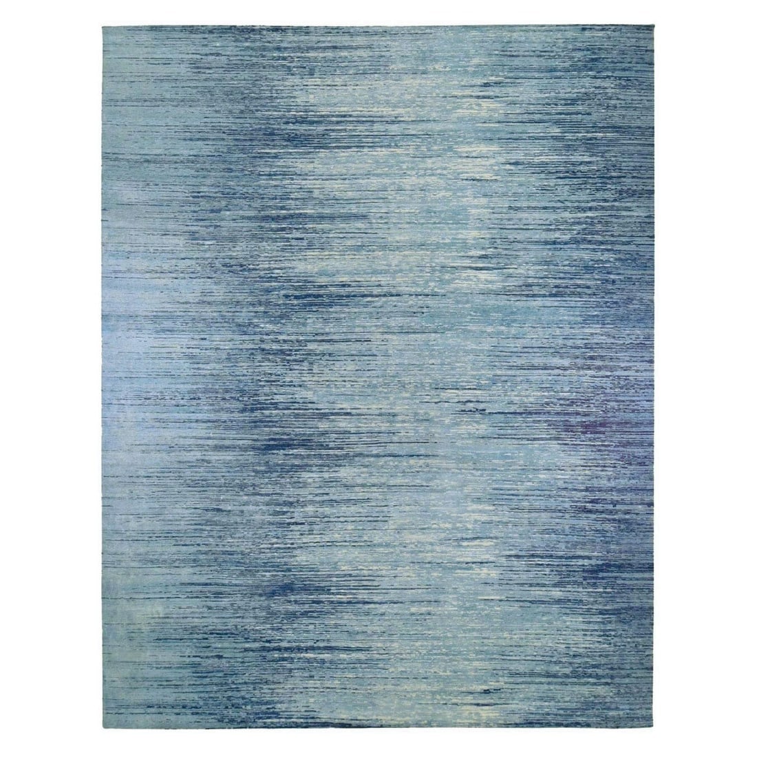 Oversized Oceanic Pure Wool Ombre Design Hand Knotted Oriental Rug: Title: Oversized Oceanic Pure Wool Ombre Design Hand Knotted Oriental Rug Description:This is a truly genuine one-of-a-kind. It has been Knotted for months and months in the centuries-old weaving craf