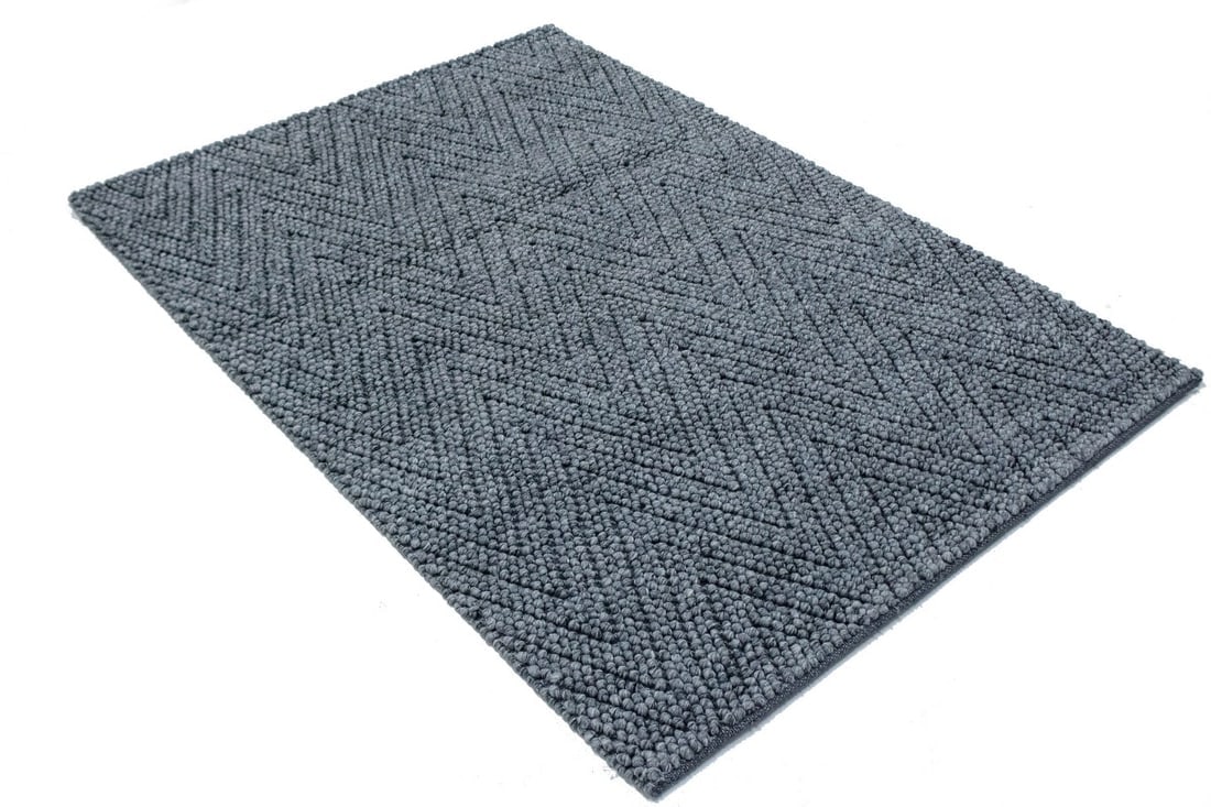 Geometric Handmade 4'7X6'4 Modern Rug - 11
