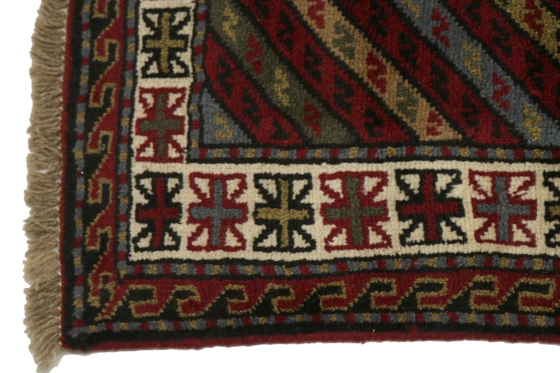 Tribal Geometric 3X10 Ghoochan Persian Runner Rug - 7