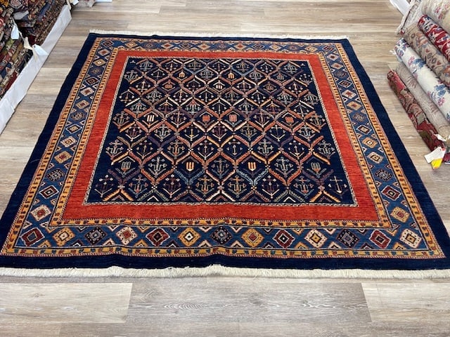 Fine Persian Square Size Bidjar Rug-5285 (1 of 7)