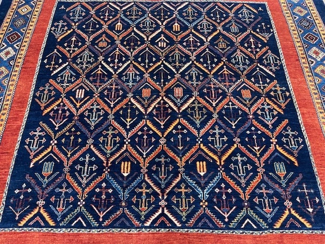 Fine Persian Square Size Bidjar Rug-5285 - 2
